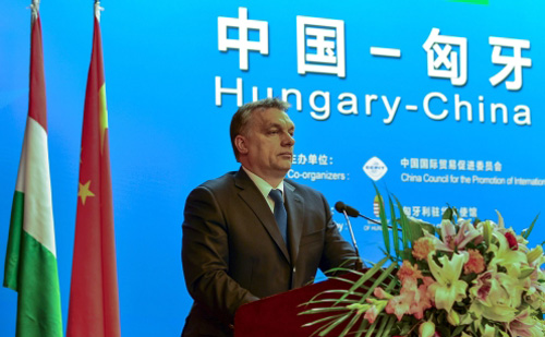 A CCPIT pekingi székházában tartott előadást Orbán Viktor